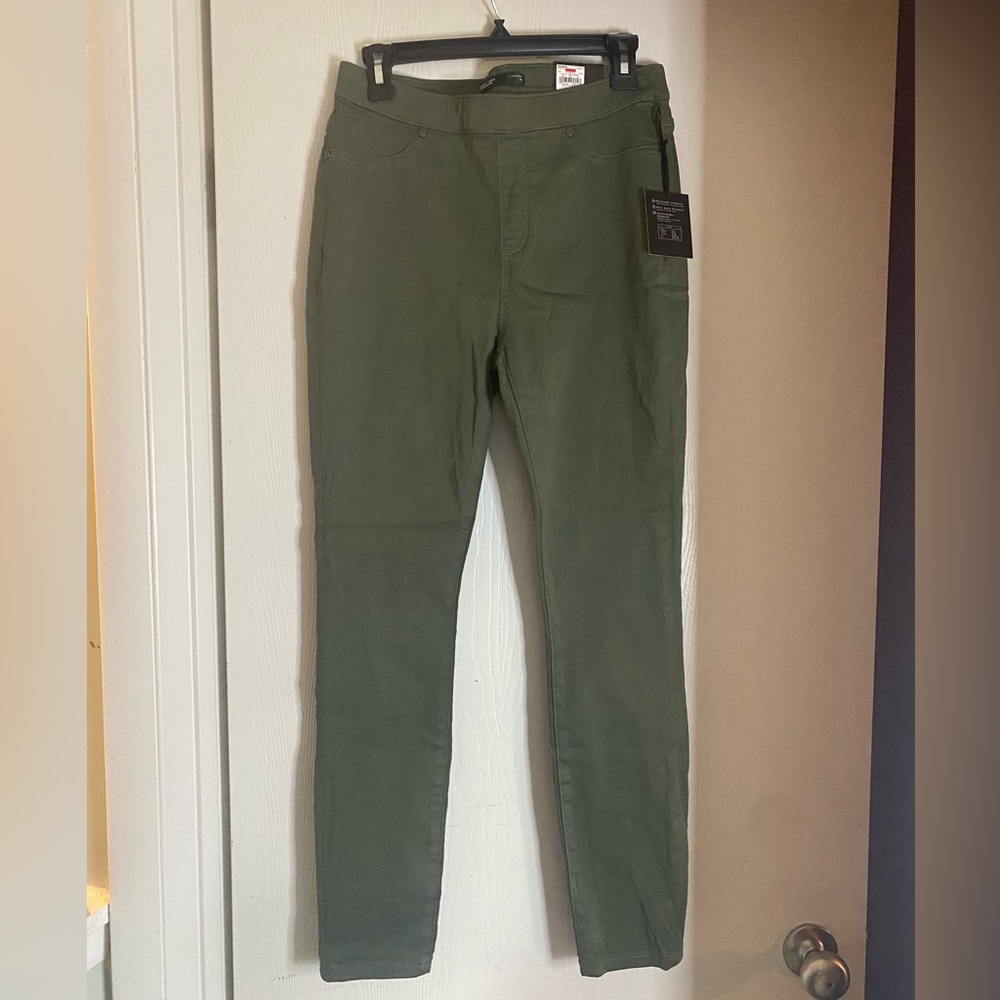 Simply Vera, VeraWang, Mid Rise All-Day Denim Leggings in Beetle (Green), Medium